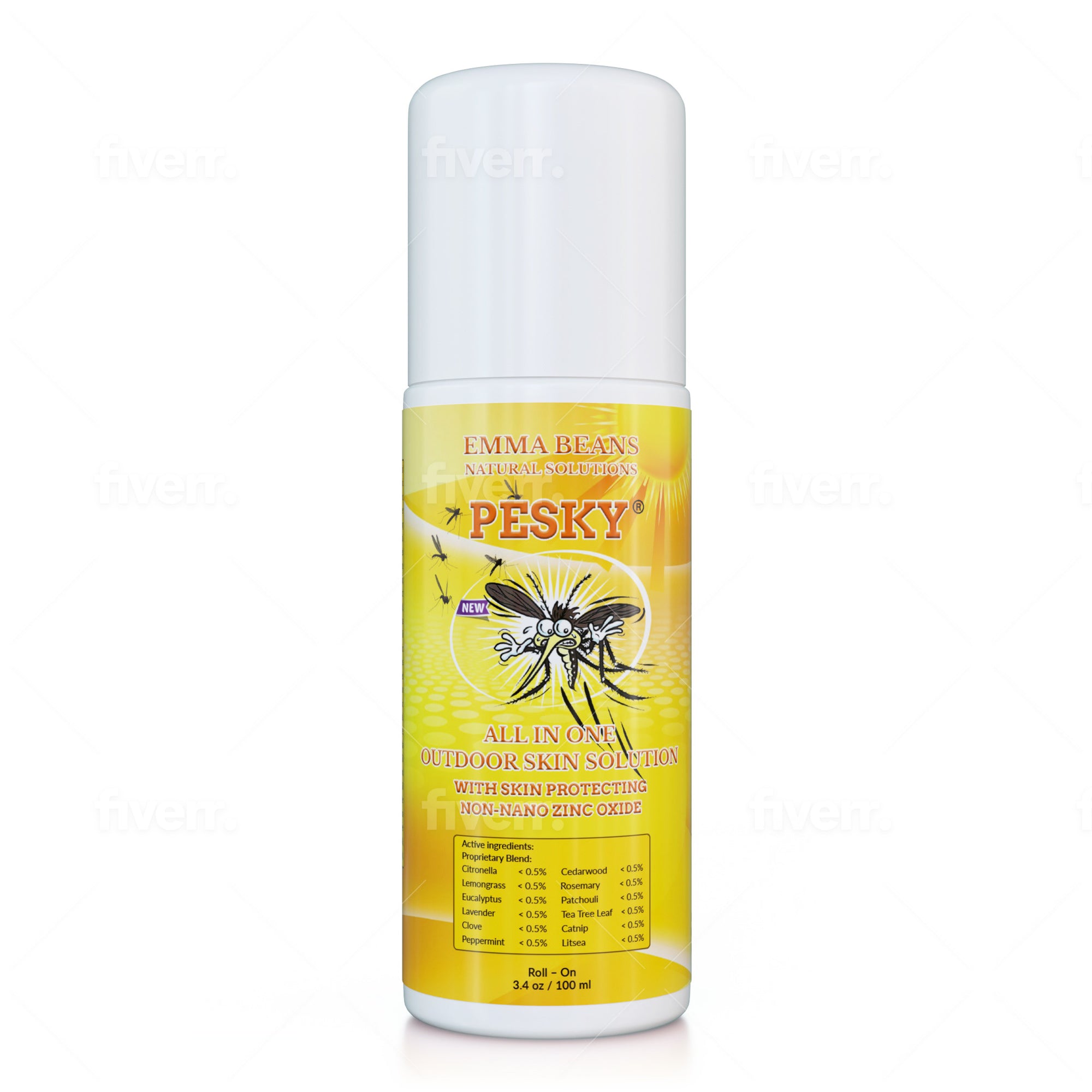 A PESKY®BUG AWAY - ALL IN ONE OUTDOOR SKIN SOLUTION WITH NON-NANO ZINC OXIDE