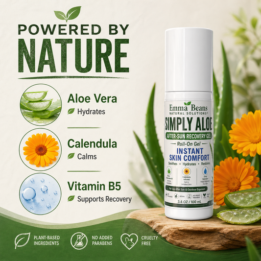 Simply Aloe After-Sun Recovery Gel Roll-On | Hydrating Aloe Vera Skin Soother