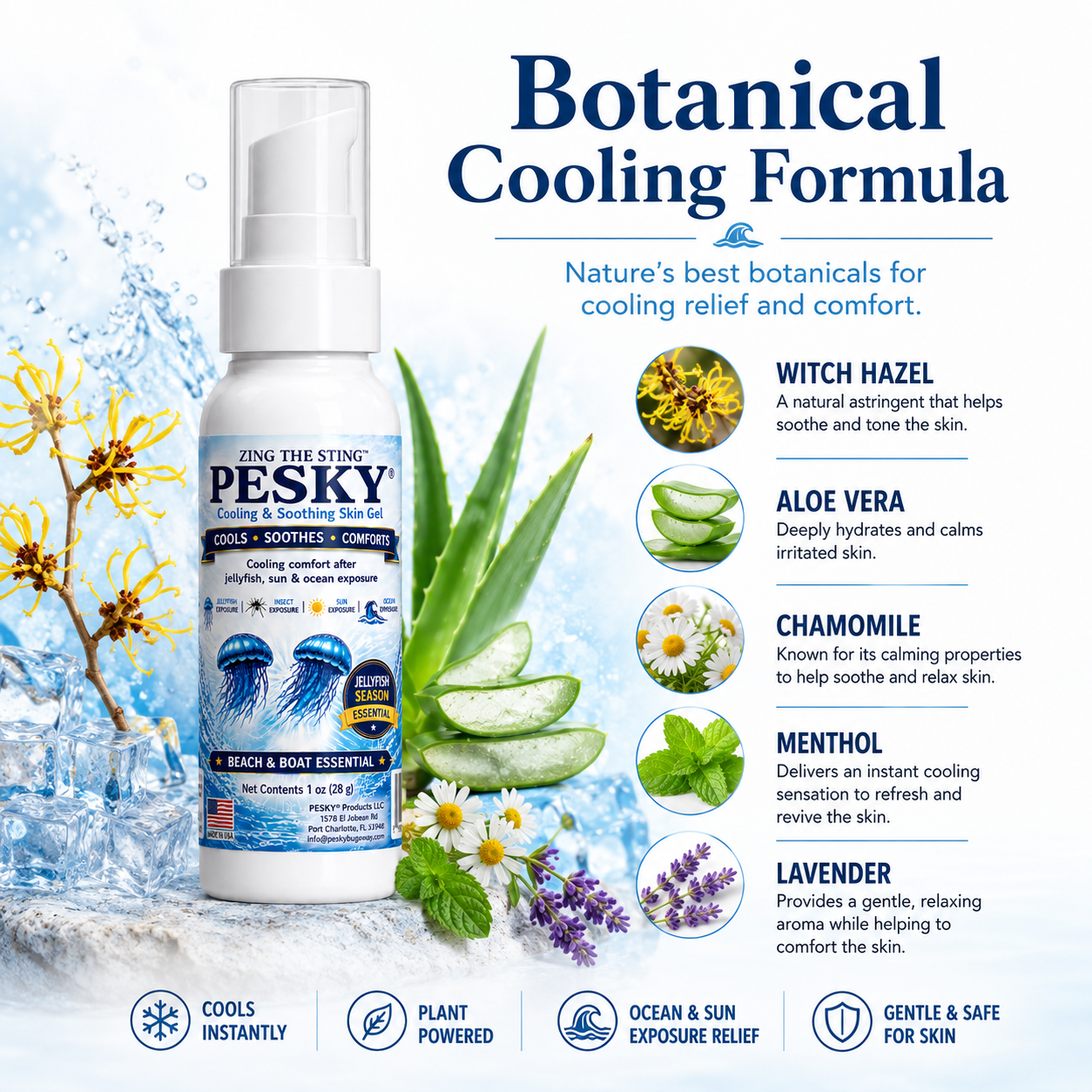 PESKY® Cooling Comfort After Stings for beach days, boating, camping, and outdoor travel